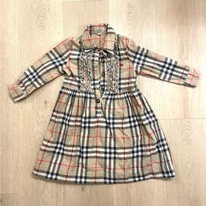 Burberry Toddler 3T Girls Classic Dress Ruffle